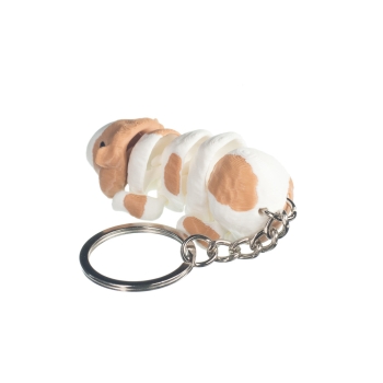 Świnka morska (białe łapki) - brelok do kluczy